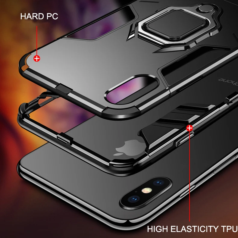 Бронированный противоударный чехол для iPhone 12 Pro Max 11 X XR XS Чехол держатель MINI 7 8 6 6S