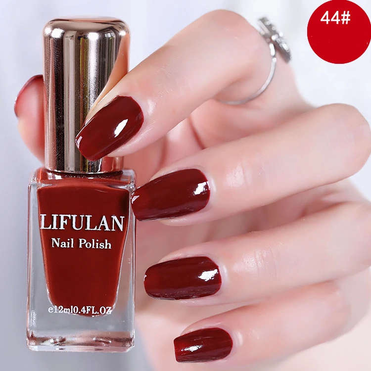 Holographic Pure Nail Color Polish 12ml Peel Off Water based Varnish Lacquer Nude Red Silver Glitter 4