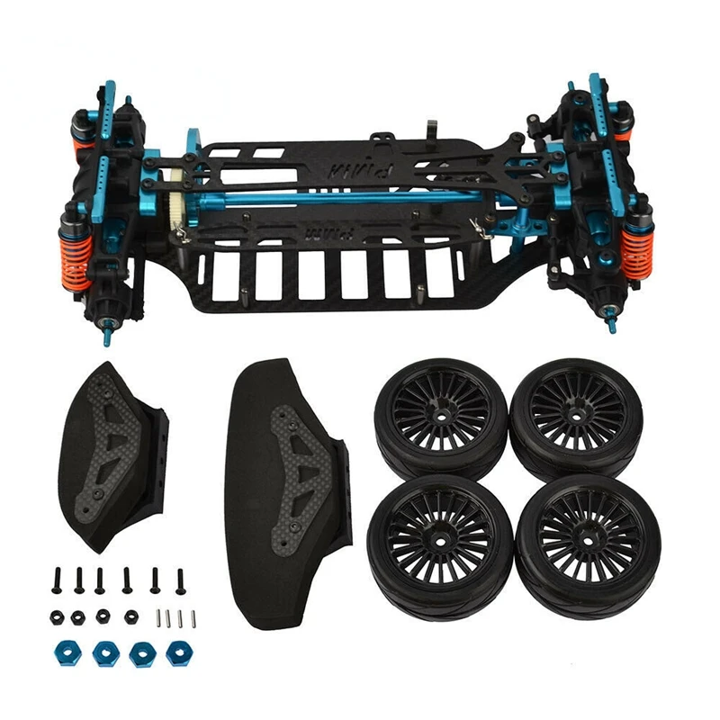 Алюминиевый сплав и карбоновый вал привода 1/10 4WD Touring Car Frame Kit для TAMIYA TT01 TT01E/TT01 TGS автомобиля