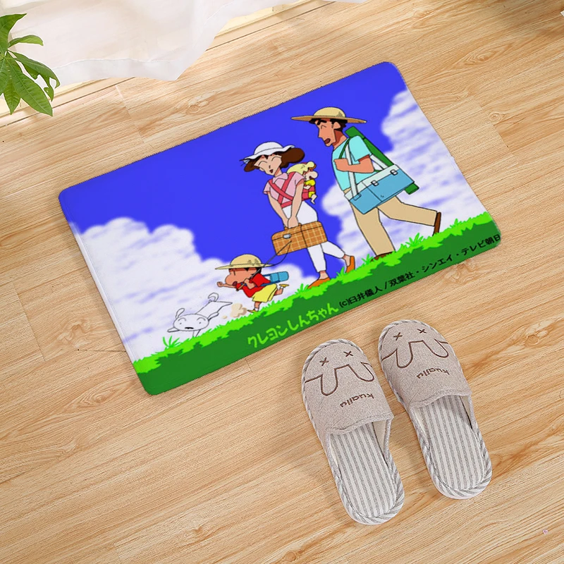 Мультфильм Crayon Shinchan принт домашний Коврик для двери стелька для кухни ковер для дома и улицы Добро пожаловать ванная комната Противоскользящие коврики 80 см
