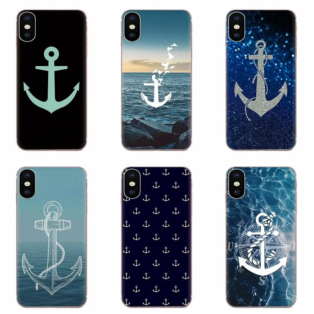 

Lovely Phone Accessories Case Striped Anchor For Xiaomi Redmi Mi 4 7A 9T K20 CC9 CC9e Note 7 9 Y3 SE Pro Prime Go Play