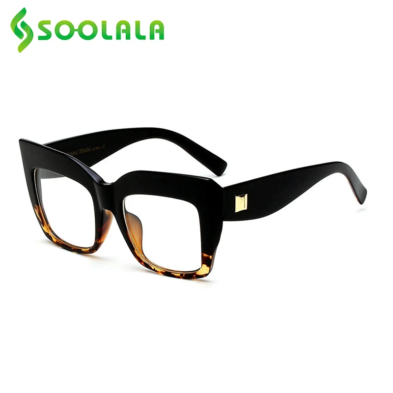 SOOLALA Крупногабаритные очки для чтения прямоугольной формы, Для женщин очки с оправой для 2020 Новый пресбиопические для чтения очки + 1,0 1,25 1,5 1,75 до 4,0|Женские очки для чтения| | АлиЭкспресс