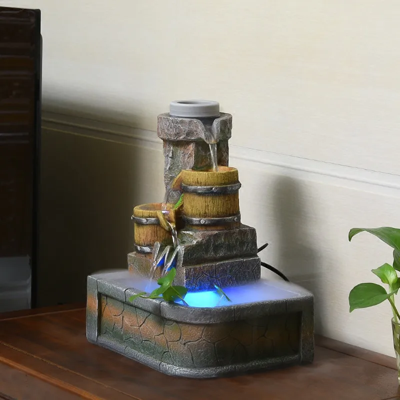Рокерный фонтан Настольный увлажнитель воздуха водный круг для дома бонсай