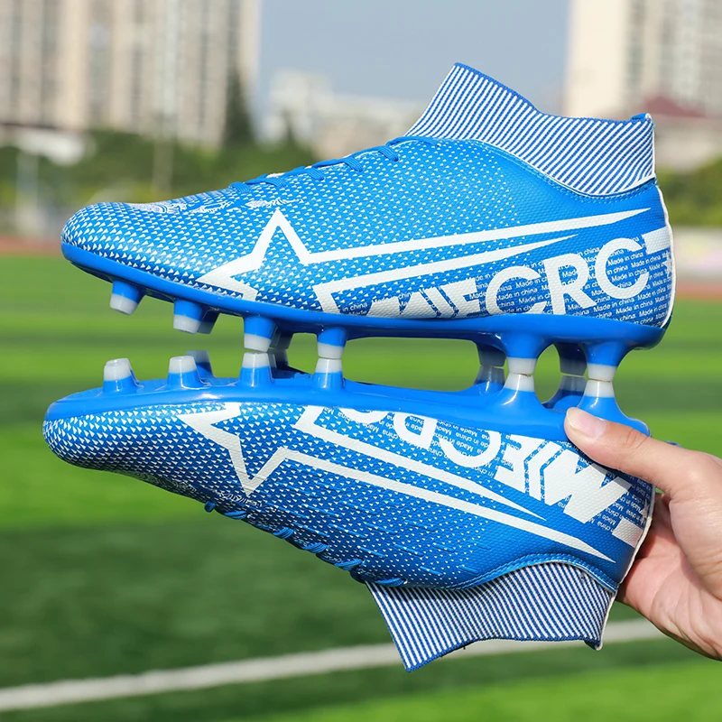 

Brand Hot Sale Mens Soccer Cleats High Ankle Football Shoes Long Spikes Outdoor Soccer Traing Boots For Men Women Soccer Shoes