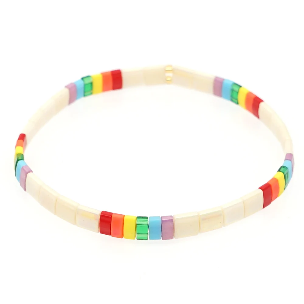 

Go2boho Couples Bracelets For Women Boho Summer Chic Jewelry Japan Miyuki Tila Glass Beads Bracelet Rainbow Pulsera Mujer 2020