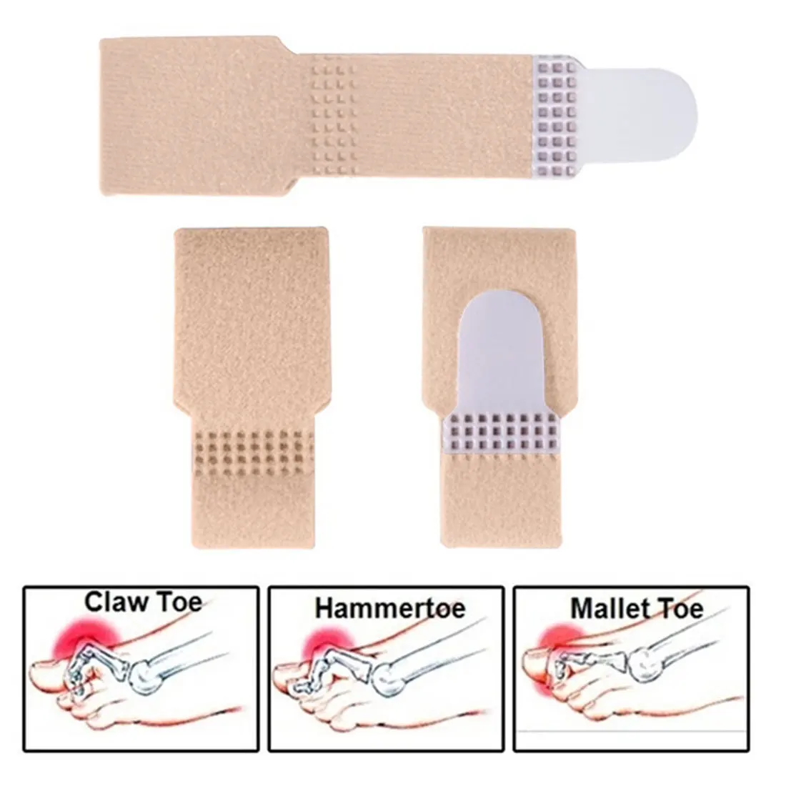 Hallux Valgus Corrector Bandage Toe Separator Splint Wraps Foot Care Tools 10 Pcs/lot Fabric Toe Finger Straightener Hammer Toe