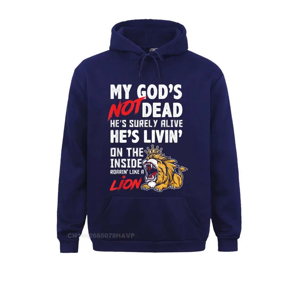My God is Not Dead Lion Jesus Christ Christian Faith T-Shirt__97A3449 Long Sleeve Hoodies VALENTINE DAY  Women's Sweatshirts Casual Hoods 2021 Fashion My God is Not Dead Lion Jesus Christ Christian Faith T-Shirt__97A3449navy