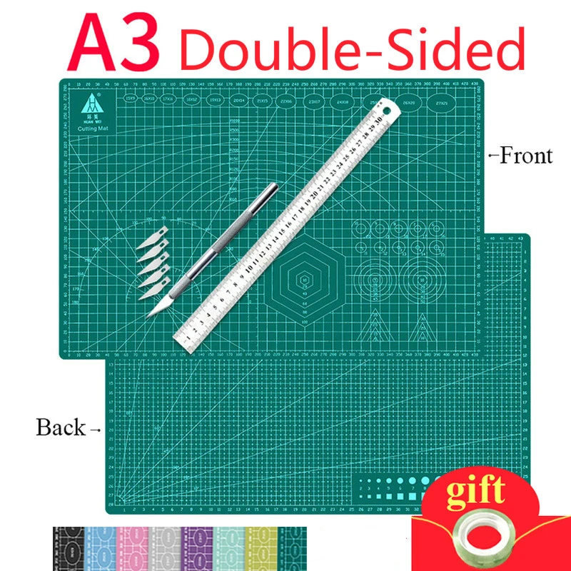 A3 Cutting Mats Cushion Board Large Handwritten Test Paper Drawing Beauty WorkbeScaling Model Rubber Seal Engraving Board DIY