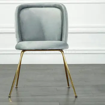 

Nordic Simple Metal Dining Chair Family Post Modern Back Single Chair Restaurant Hotel Meeting And Discussion Chair Light Luxury