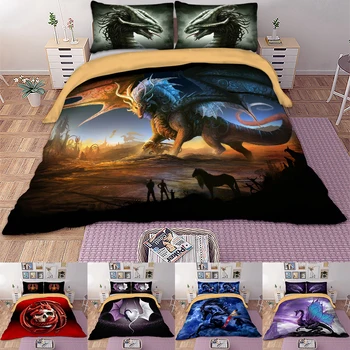 

5 Colors Dinosaur Pattern Bedding Set 2/3Pcs Comforter Cover with Pillowcase US/AU/UK 11 Size(no Filling)