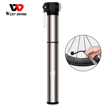 

WEST BIKING Hand Mini Bicycle Pump Tire Air Inflator Schrader Presta Valve Ball Needle Hose MTB Accessories Portable Bike Pump