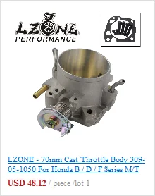 LZONE- корпус дроссельной заслонки 70 мм Производительность корпуса дроссельной заслонки Впускной коллектор алюминиевая заготовка с высоким потоком JR6970