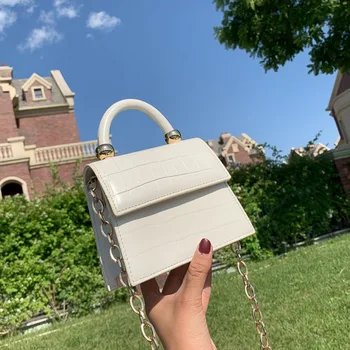 

Mini Small Square Bags High Quality Women's Handbag Alligator Leather Chain Shoulder Messenger Bags Totes 2020 New Fashion Bags