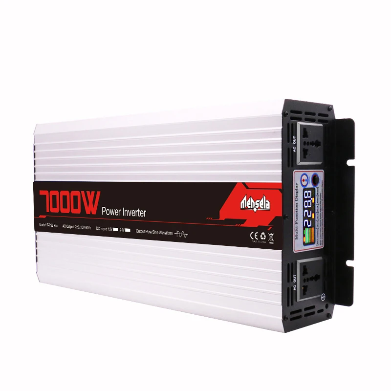 Solar Power Inverter 6000W LED Display DC 12V To AC 220V Sine Wave Converter Lot 