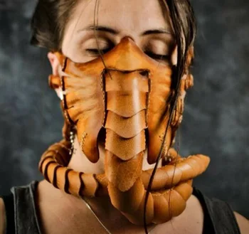 

Halloween Party Funny Face Mask Scorpion Mask Alien Facehugger leather Mask