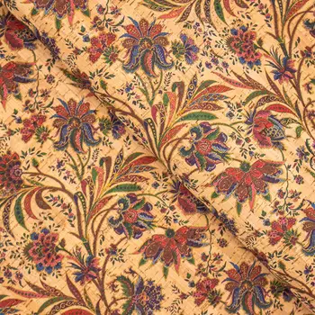 

Cork fabric Vine flower pattern COF-283