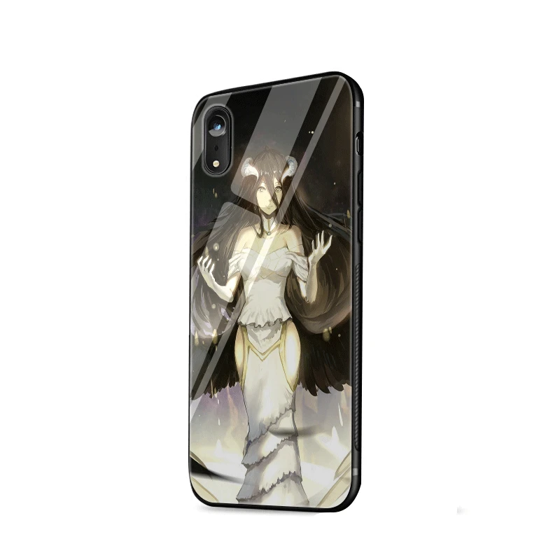 Стеклянный чехол для телефона из ТПУ стекла для Apple iPhone 5 5S SE 6 6S 7 8 Plus XR X XS Max albedo Overlord