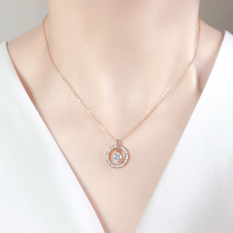 YUN RUO Luxury Pave Zircon Pendant 