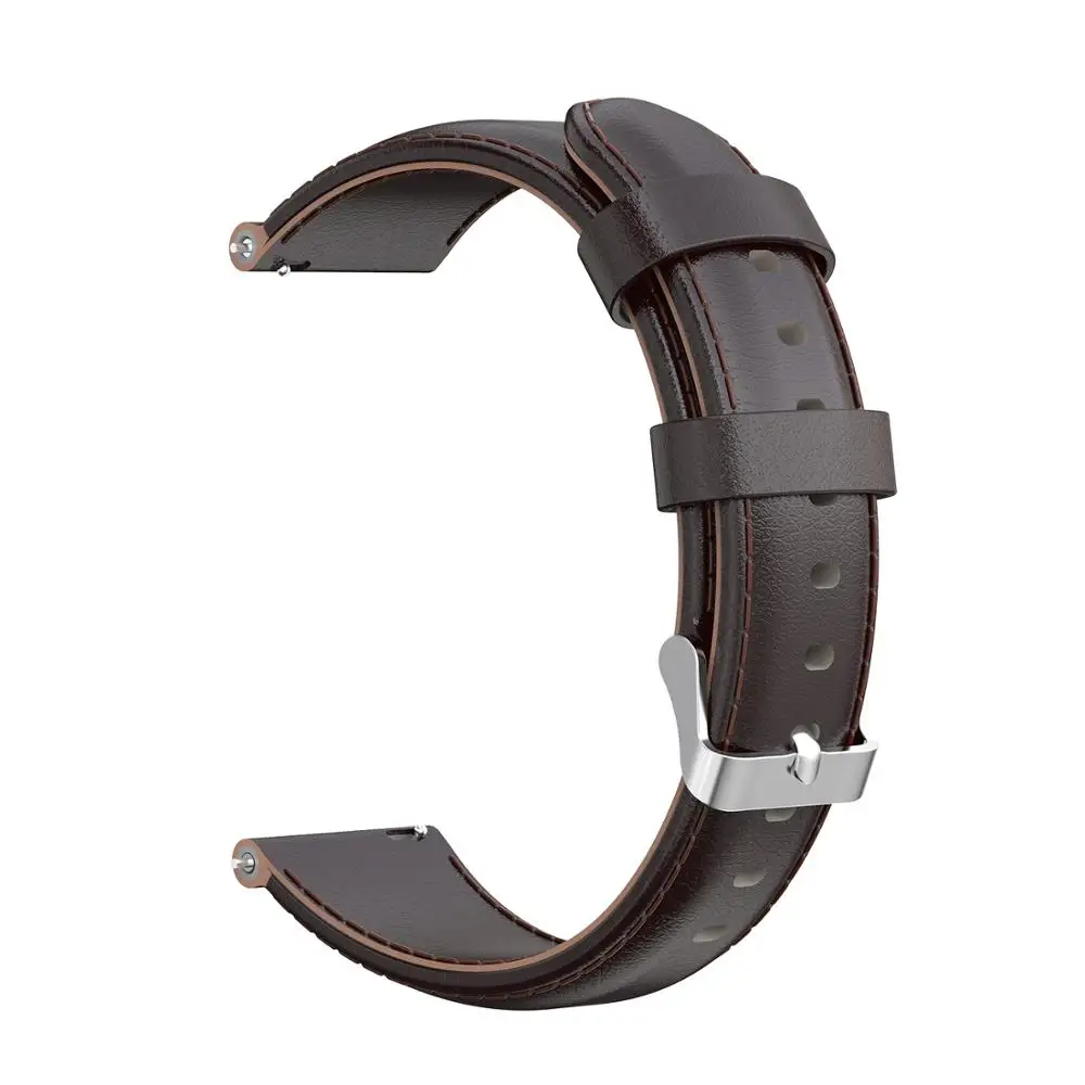 10 шт. Смарт часы браслет кожаный ремешок Браслет Smartwatch для LG W100 Vivomove Pebble Time Gen Asus Vivowatch zte кварц - Цвет: coffee