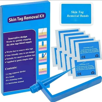 

Non Toxic Removal Mole Wart Tool For Small To Medium Skin Care With Cleansing Swabs Micro Band Tag Removal Kit Home Use Adult