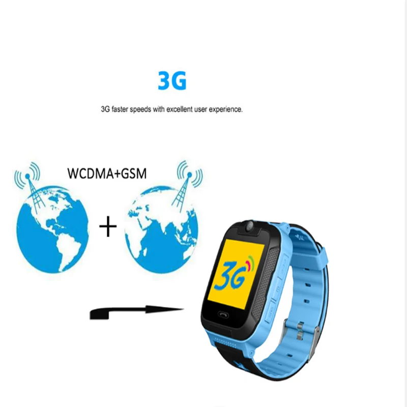 New 2019 Kids Smartwatch Large Screen Q76 GPS 3G Smart Watch for Kids