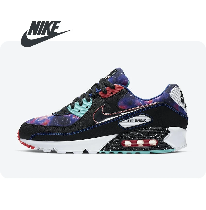 Incitar genio convergencia Nike almohadilla de zapatos de carreras air max 90 supernova, cinta de  mezcla láser púrpura, transpirable, para hombre y mujer| | - AliExpress