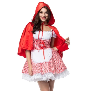 

CZ cos Store Sexy Cosplay Little Red Riding Hood Fantasy Uniforms Halloween Costumes For Women Fancy Dress Plus size S-6XL