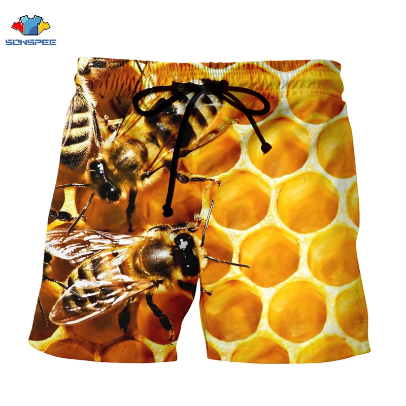 Мужские и женские шорты с 3D принтом SONSPEE Bee Insect Hurajuku модные спортивные унисекс