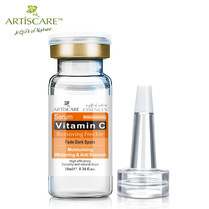 

Vitamin C Whitening Face Serum Lighten Spots Brightening Facial Skin Essence Fade Dark Spots Remove Freckle Speckle Skin Care