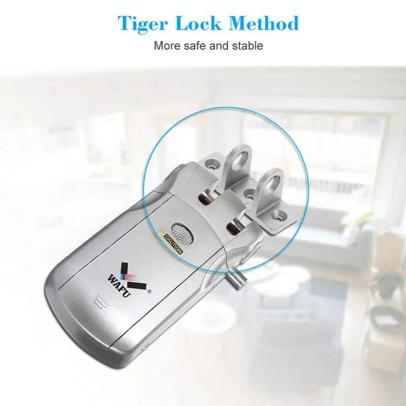 WAFU 018W WIFI Smart Door Lock Wireless Remote Control Lock Security Invisible Keyless Intelligent Lock iOS Android APP Unlock WAFU 018W WIFI Smart Door Lock Wireless Remote Control Lock Security Invisible Keyless Intelligent Lock iOS Android APP Unlock
