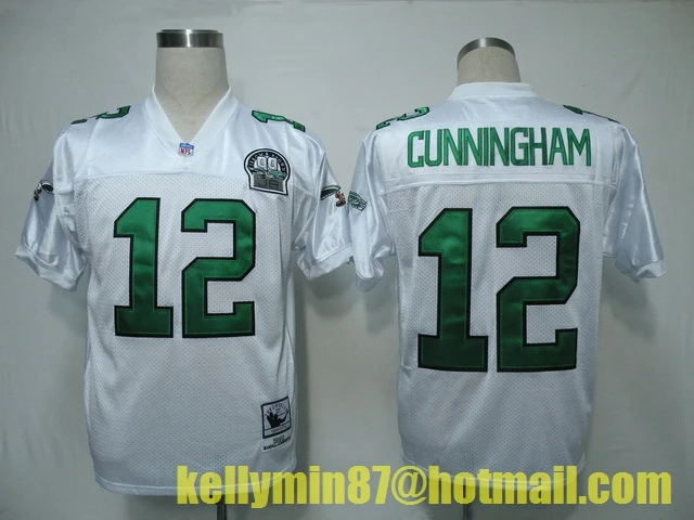 Stitiched, Philadelphia s, Reggie White, Randall Cunningham, Jerome коричневый, Joyner Green, возврат для мужчин Джерси - Цвет: Синий