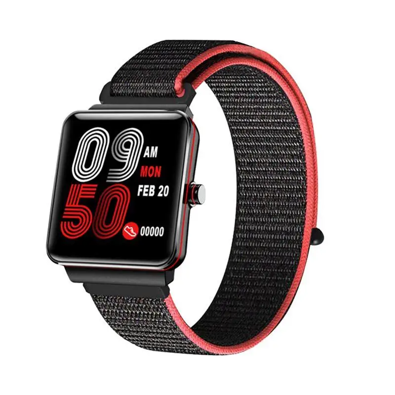 Black nylon strap 696 H10 Смарт часы фитнес трекер активности с изменением яркости экрана водонепроницаемый подходят часы с монитор сердечного ритма во время сна - Цвет: Black nylon strap