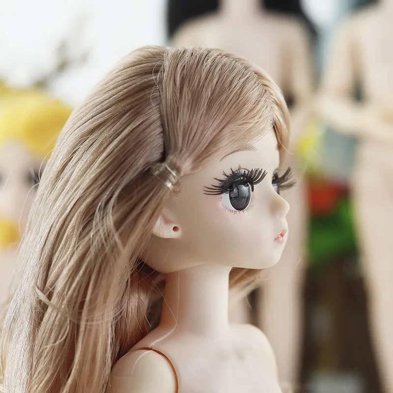 28 см девочка кукла игрушка Синий Розовый Щепка волосы одеваются подвижные суставы голый BJD кукла с 4D глазами модные куклы Детский подарок для девочки