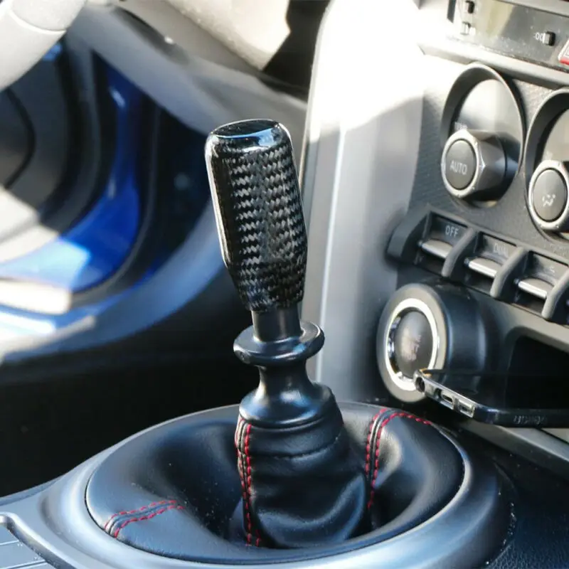 Черный Универсальный ручной автомобильный рычаг переключения передач ручка переключения передач углеродное волокно