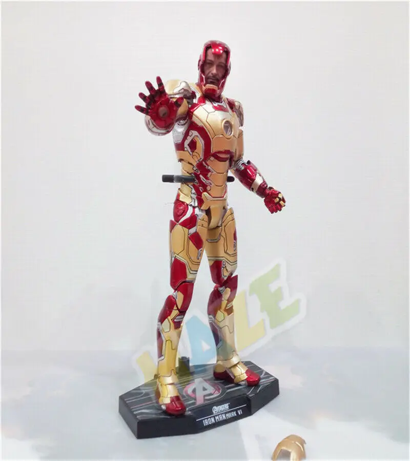 1/6th весы Железный человек FigureToy литья под давлением Mark MK42 с светодиодный