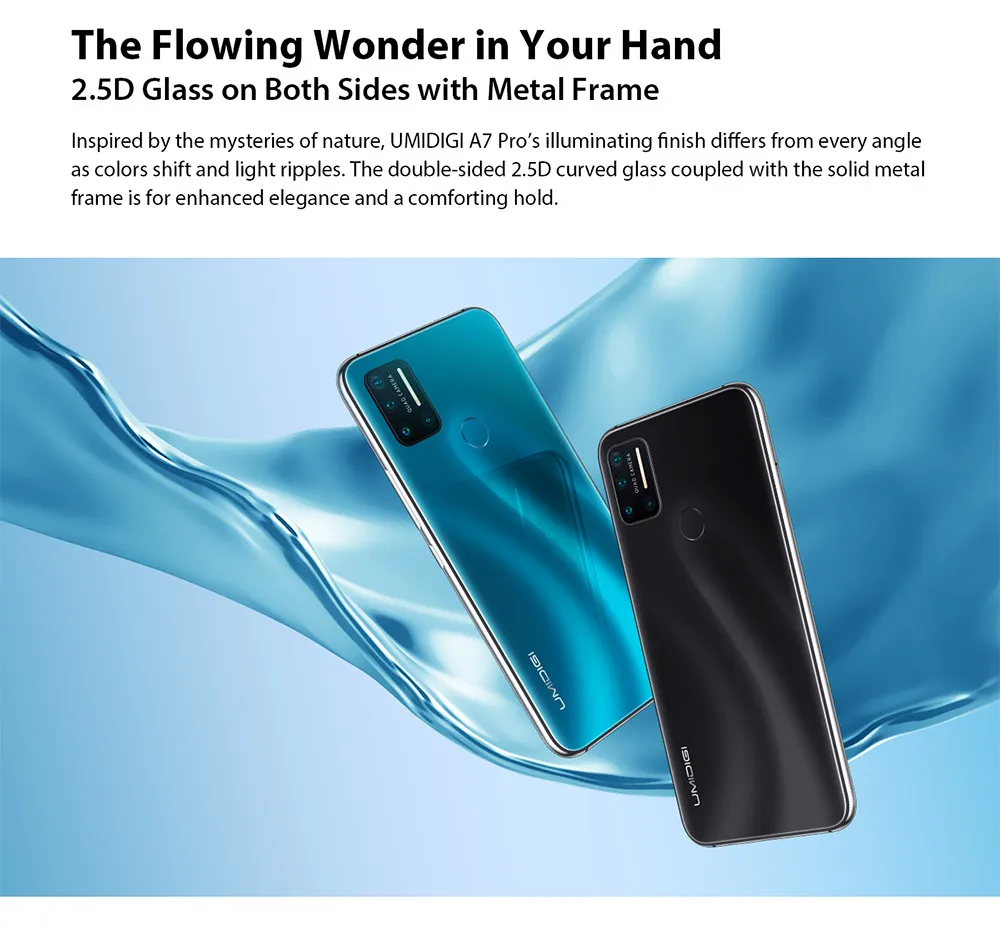 In Stock UMIDIGI A7 Pro Global Version Phone Quad Camera Android 10 OS 6.3 FHD+ Full Screen 64GB/128GB ROM LPDDR4X Octa Core