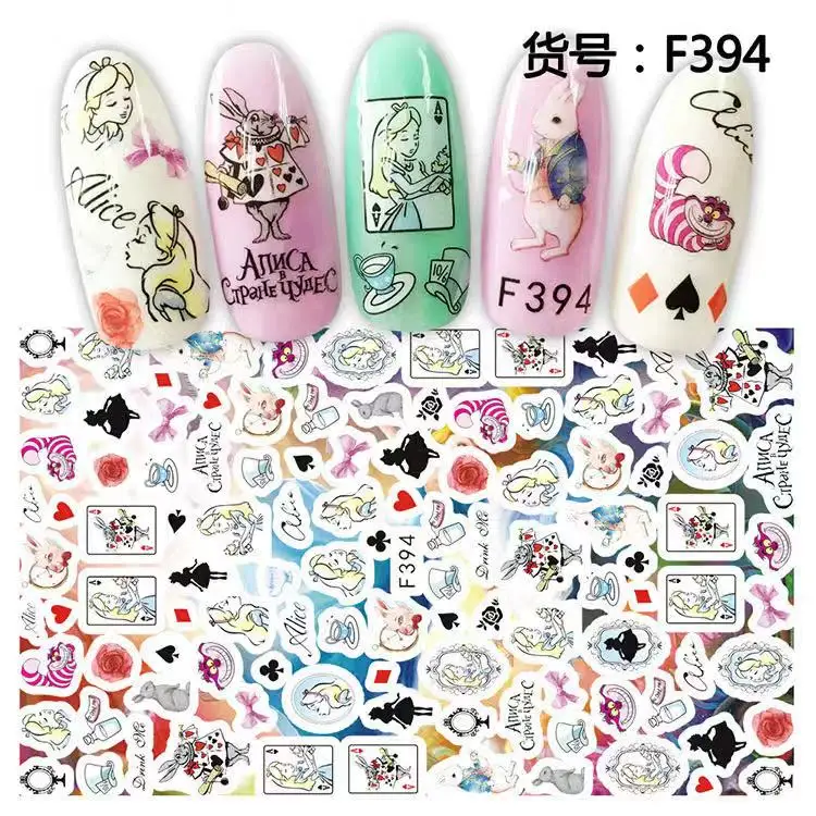 F-475-476 девушка серии LICEDESIGNS стикеры 3D на ногти nail Art Шаблон переводки diy Инструменты для ногтей украшения - Цвет: F-394