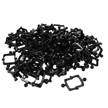 

100pcs Plastic Disposable Dental Articulator Holder Mouth Bite Holder Dental Articulator Black Lab Tool Study