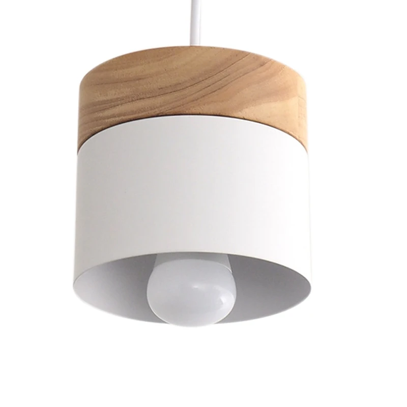 

Led Chandelier Lighting Modern Restaurant Cafe Bar Nordic Interior Simple Wooden Chandelier White Oak + Aluminum