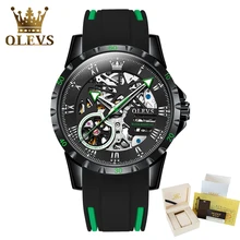 

OLEVS Luxury Men Automatic watches Mechanical Wristwatch Waterproof Luminous Hollow Out Skeleton Men Watches Gift Set
