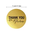 100-500pcs Round Foil Gold Thank You for your purchase Stickers seal labels scrapbooking for gift Packaging stationery sticker ► Photo 2/5