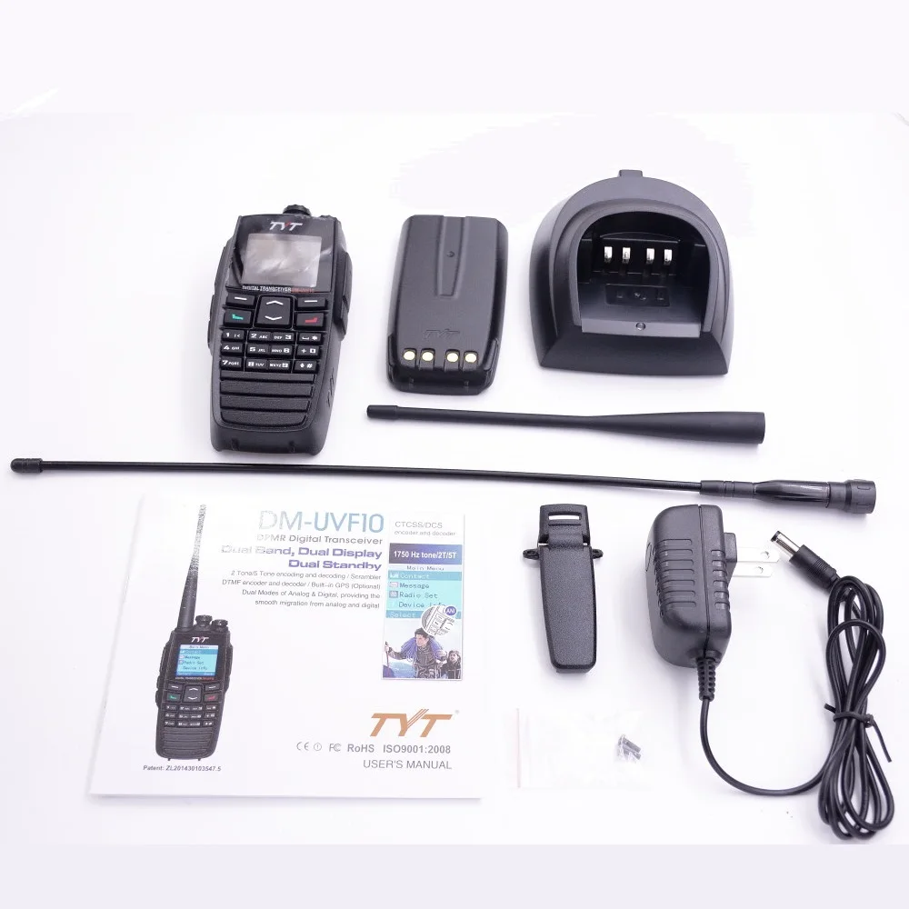 TYT DM UVF10G цифровой Singal Transevier VOX скремблер сообщений Walkie Talkie 2 антенны усиления