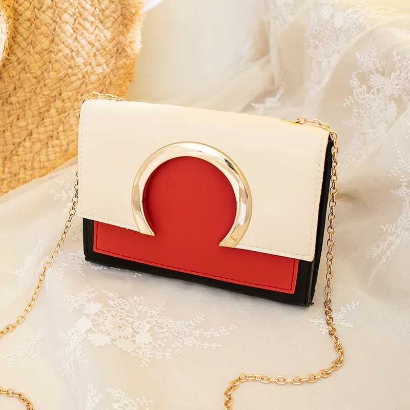 

2019 Summer And Autumn New Style Korean-style PU WOMEN'S Shoulder Bag Chain Oblique Square Sling Bag Phone Coin Purse