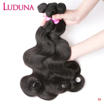 

Luduna Hair Body Wave Bundles Brazilian Hair Weave Bundles 150% Human Hair weave 1/3/4 Piece Non-remy Hair For Black Woman