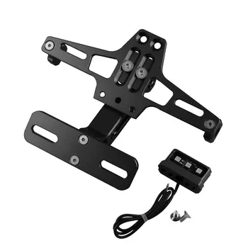 

Universal CNC Motorcycle Adjustable Angle Aluminum License Number Plate Frame Holder Bracket