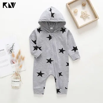 

Comfortable Newborn Jumpsuit Baby Boy Girl Hooded Suit Stars Romper Spring and Autumn Playsuit Outfits Clothes