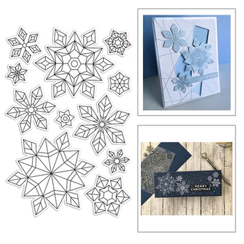 

2020 New Christmas Snowflake Metal Cutting Dies and Transparent Stamp For Embossing Decoration Greeting Card Paper Scrapbooking