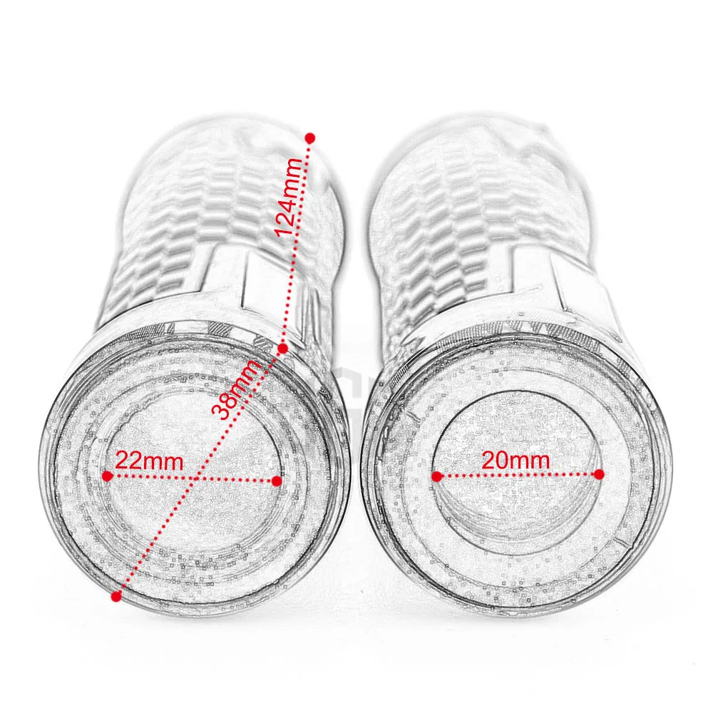 Motorcycle Rubber Plastic Carbon Hand Grips for Kawasaki Ninja 400 650 300 250 1000 ZX10R ZX6R 22mm Handlebar Grips Accessories