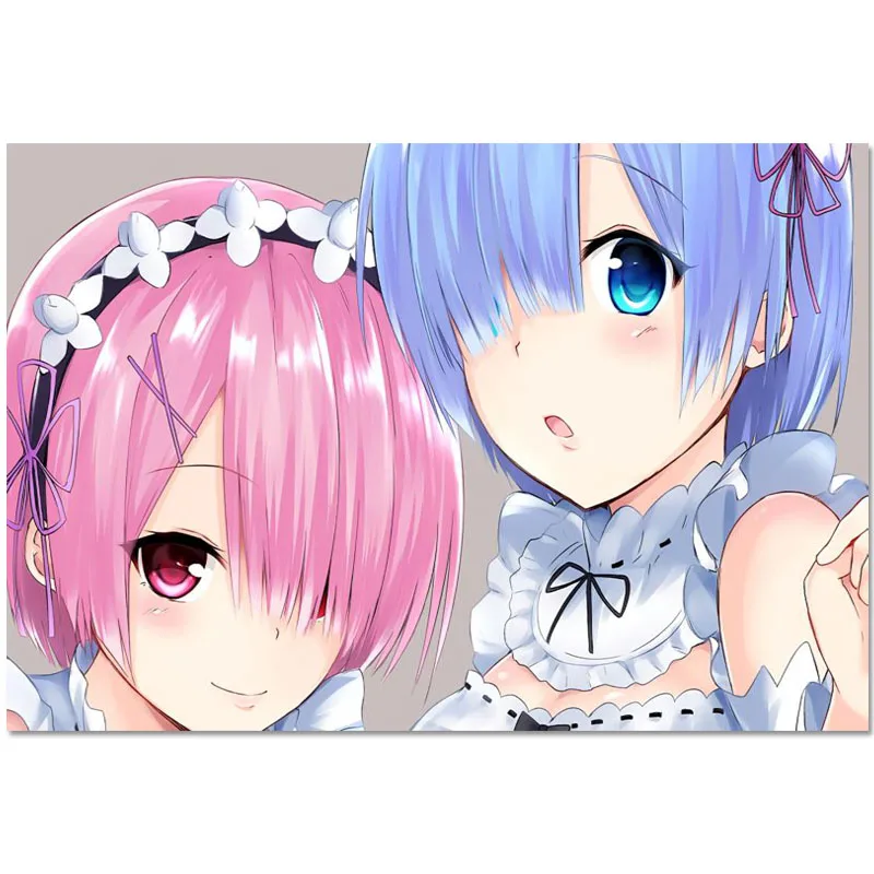 Плакат на холсте с рисунком аниме Рем Re Zero 30x45 см 40x60 | Дом и сад