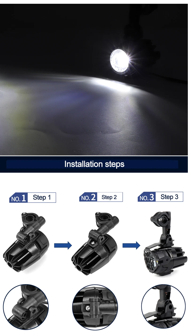 Мотоцикл 2x светодиодный вспомогательный противотуманный светильник Assemblie дальнего света 40 Вт мотоцикл для BMW R1200GSA R 1200 GS R1200GS F800GS F700GS